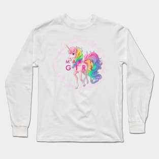 March pink unicorn Long Sleeve T-Shirt